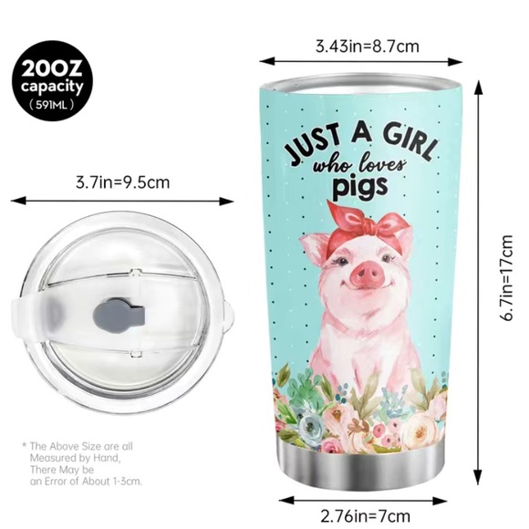 NEW Girl Who Loves Pigs 20 Oz Mug - Picture 4 of 5